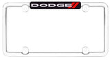 License Plate Frame Cruiser 11036 Emblem, Dodge, Chrome/Red