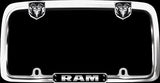 License Plate Frame Cruiser 11135 License Frame, Black Ram Logo, Polished, Chrome