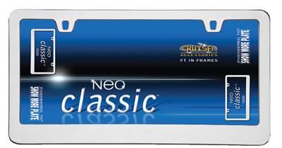 License Plate Frame Cruiser 15330 Neo Classic, Without Design, Chrome - Young Farts RV Parts