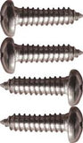 License Plate Mounting Hardware Cruiser 80430 Philips Head Self Taping Fastener, Stainless Steel, 4 Piece Set