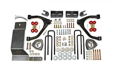 Lift Kit Suspension TrailFX G40SL1 TFX Mild Lift Kits, 4" Front Lift, 1-3/4" Rear Lift, Without Shock Absorbers In Kit - Shock Change Not Necessary, Black Components, With Front Strut Extensions/ Rear Shock Absorber Extension Brackets/ Front Tubular Contr - Young Farts RV Parts