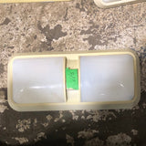Used light Fixture *DOUBLE* LR96696 OFF-WHITE - W/ Switch