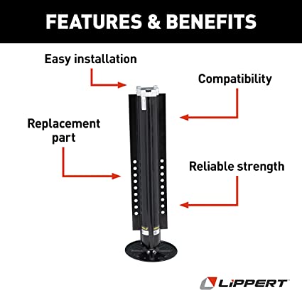 Lippert Components Hydraulic Leveling Jack - Left Front 14000 Pound Capacity - 433467 - Young Farts RV Parts