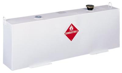 Liquid Transfer Tank Delta Consolidated 486000 Fuel-N-Tool ™, Non-Flammable Liquids, 42 Gallon Capacity, Rectangular, 9" Length x 59.63" Width x 19" Height, Smooth, White, Steel - Young Farts RV Parts