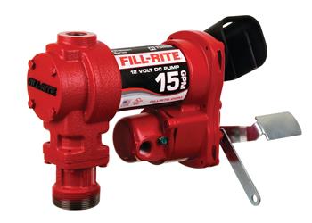 Liquid Transfer Tank Pump Fill Rite by Tuthill FR1204H H Series, Diesel/ Gasoline/ Kerosene/ E15/ Biodiesel Up To B20, Electric, 12 Volt DC, Up To 15 Gallons Per Minute, 1" NPT Inlet x 3/4" NPT Outlet, Built-In Strainer, 16 PSI Maximum Operating Pressure, - Young Farts RV Parts