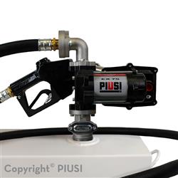 Liquid Transfer Tank Pump Piusi F0037851A EX75, Gasoline/ Diesel/ Kerosene, Electric, 12 Volt DC, 20 Gallons Per Minute, 13 Feet Hose, Auto-nozzle - Young Farts RV Parts