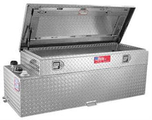 Load image into Gallery viewer, Liquid Transfer Tank RDS Tanks 72548 DOT Approved, Gasoline or Diesel, Combo, 20&quot; Length x 48&quot; Width x 6-1/4&quot; Height Tool Box, 20&quot; Length x 55&quot; Width x 19-1/2&quot; Height Transfer Tank, 60 Gallon Capacity, Diamond Tread, Aluminum - Young Farts RV Parts