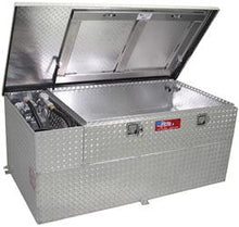 Load image into Gallery viewer, Liquid Transfer Tank RDS Tanks 72855 DOT Approved, Gasoline or Diesel, Combo, 30&quot; Length x 44&quot; Width x 10&quot; Height Tool Box, 30&quot; Length x 55&quot; Width x 23-1/4&quot; Height Transfer Tank, 90 Gallon Capacity, Diamond Tread, Aluminum, 8 GPM Pump - Young Farts RV Parts