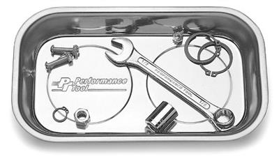 Magnetic Parts Tray Performance Tool W1265 Use To Hold Small Metal Parts/ Fastener/ Tools, 9-1/2" x 5-1/2" Size, Stainless Steel - Young Farts RV Parts