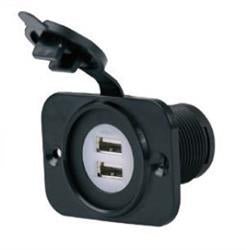 Marinco Dual USB Receptacle with LED Power Indicator Light - 12VDUSBRV - Young Farts RV Parts