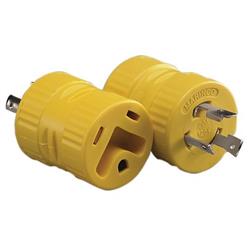 Marinco RV Power Cord Adapter 20 Amp Male x 30 Amp Female Locking - 127A - Young Farts RV Parts