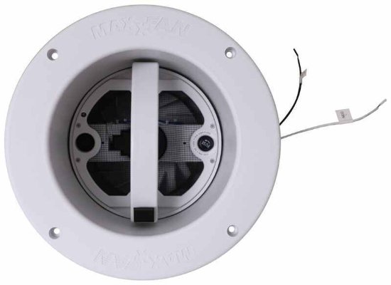 Maxxair 00-03812W - MaxxFan Dome Roof Vent with 12V fan 6" Diameter Manual Lift White - Young Farts RV Parts