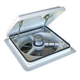 MaxxAir MaxxFan Roof Vent Manual Opening 4 Speed with Thermostat - White - 00-04000K