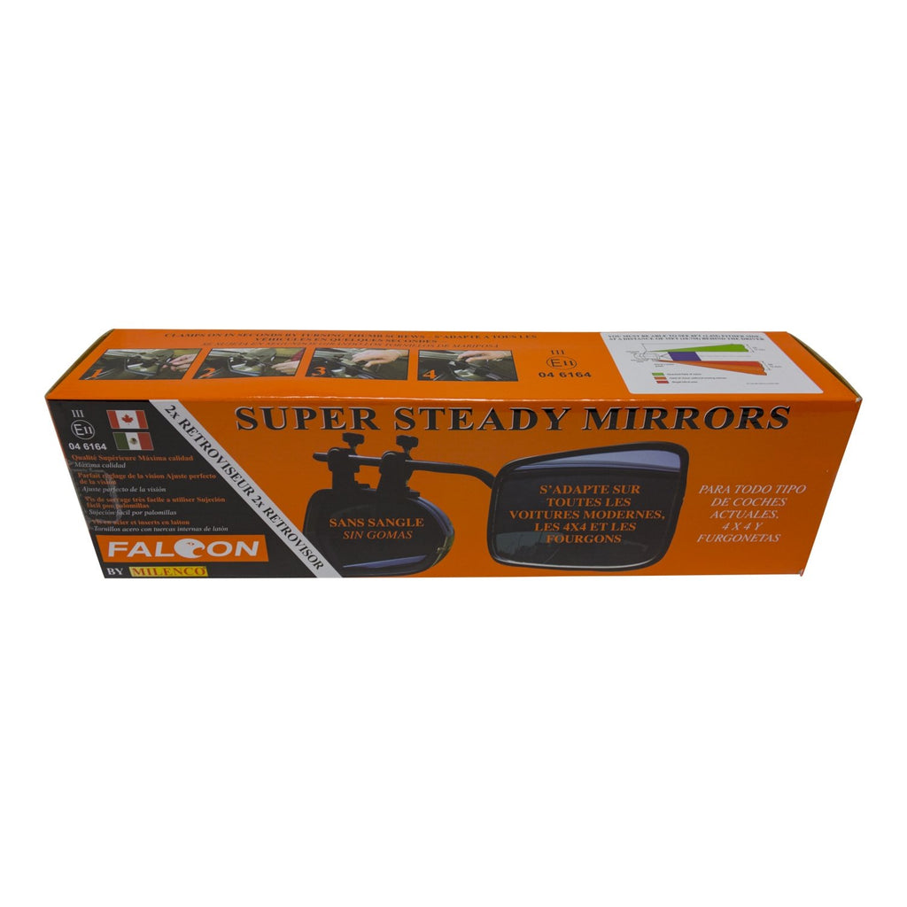 Milenco 4381 - Falcon Super Steady Mirror Double Pack - Young Farts RV Parts