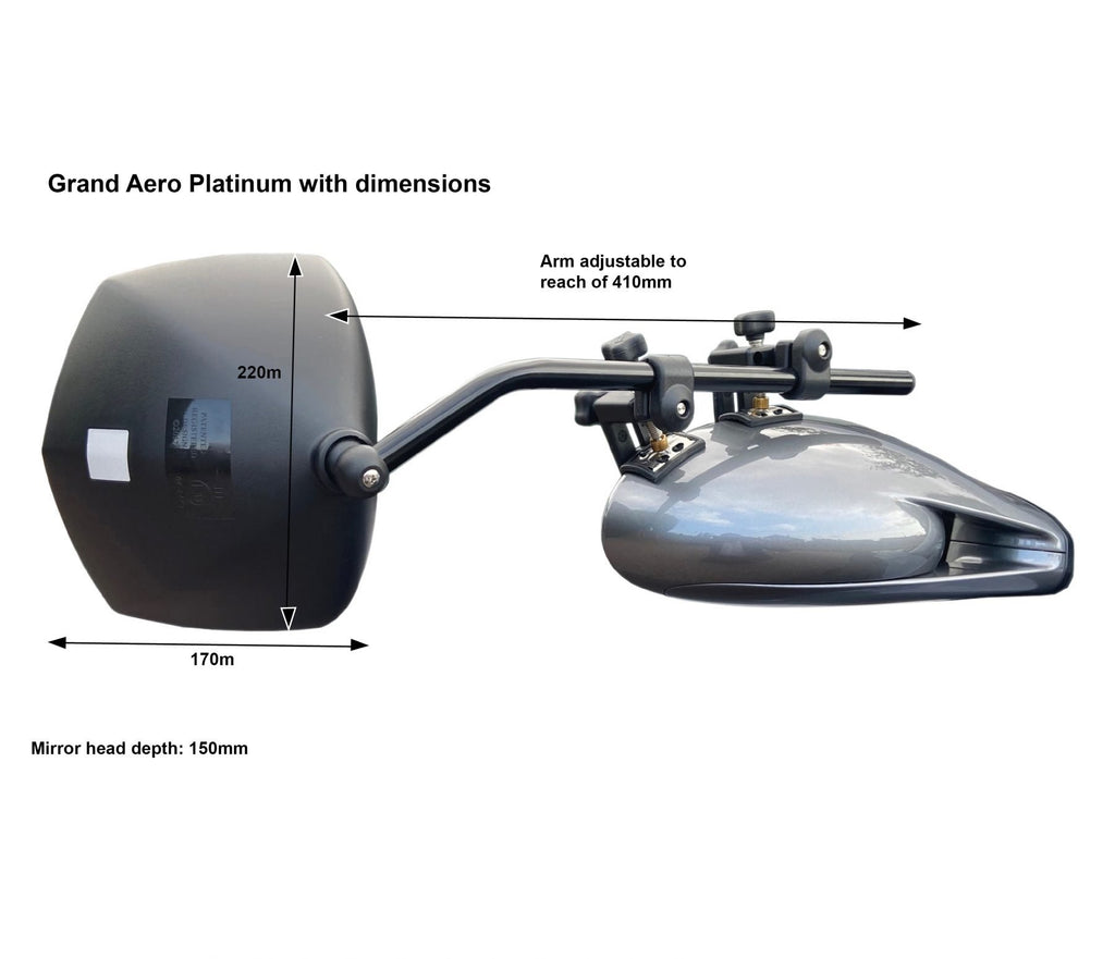 Milenco MIL-6613 - Grand Aero Platinum Towing Mirror - Young Farts RV Parts