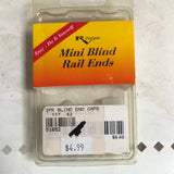 Mini blind rail ends