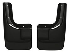 Load image into Gallery viewer, Mud Flap Husky Liner 56701 Custom Mud Guards ™, Direct-Fit, Set of 2, Contoured, Without Logo, Black, Thermoplastic - Young Farts RV Parts