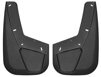 Mud Flap Husky Liner 56731 Custom Mud Guards ™, Direct-Fit, Set of 2, Contoured, Without Logo, Black, Thermoplastic - Young Farts RV Parts