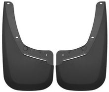 Load image into Gallery viewer, Mud Flap Husky Liner 56791 Custom Mud Guards ™, Direct-Fit, Set of 2, Contoured, Without Logo, Black, Thermoplastic - Young Farts RV Parts