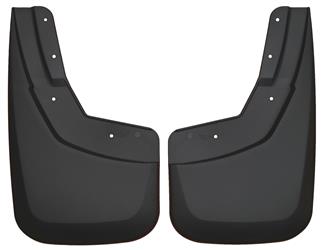 Mud Flap Husky Liner 56881 Custom Mud Guards ™, Direct-Fit, Set of 2, Contoured, Without Logo, Black, Thermoplastic - Young Farts RV Parts