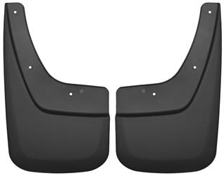 Mud Flap Husky Liner 56891 Custom Mud Guards ™, Direct-Fit, Set of 2, Contoured, Without Logo, Black, Thermoplastic - Young Farts RV Parts