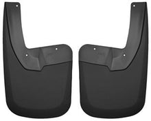 Load image into Gallery viewer, Mud Flap Husky Liner 57161 Custom Mud Guards ™, Direct-Fit, Set of 2, Contoured, Without Logo, Black, Thermoplastic - Young Farts RV Parts