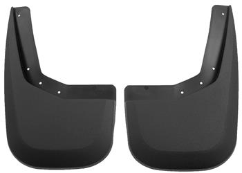 Mud Flap Husky Liner 57801 Custom Mud Guards ™, Direct-Fit, Set of 2, Contoured, Without Logo, Black, Thermoplastic - Young Farts RV Parts