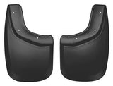 Mud Flap Husky Liner 57811 Custom Mud Guards ™, Direct-Fit, Set of 2, Contoured, Without Logo, Black, Thermoplastic