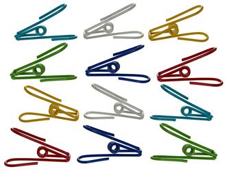 Multi Purpose Clip Progressive International GT-6012 Prepworks ®, Kitchen Wire Clips, 2-1/2" Length x 1-1/2" Wide, Assorted Colors - Young Farts RV Parts