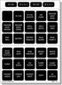 Multi Purpose Label Blue Sea 4217-BSS For 360 Panel System/ Battery Management Panels/ ST CLB Circuit Breaker Blocks/ WeatherDeck Panels, Waterproof DC Label Kit, Square, Black With White Letter - Young Farts RV Parts