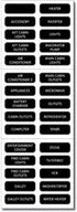 Multi Purpose Label Blue Sea 8031-BSS For Traditional Metal Panels/ ST Glass Fuse Blocks/ Contura Water Resistant Fuse Panels, AC Label Kit, Large Format Labels, Rectangular, Black With White Letter - Young Farts RV Parts