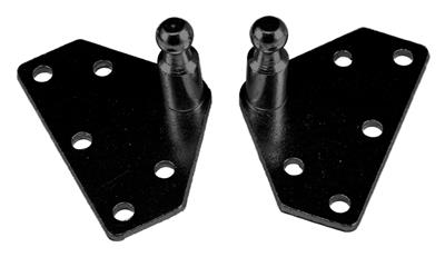 Multi Purpose Lift Support Bracket JR Products BR-10336 Used For Mounting Gas Lift Supports; Flat Shaped; 10 Millimeter Ball Stud; 5 Holes; Powder Coated; Black - Young Farts RV Parts