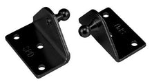 Load image into Gallery viewer, Multi Purpose Lift Support Bracket JR Products BR-1060 Used For Mounting Gas Lift Supports; L Shaped; Angled; 10 Millimeter Ball Stud; 3 Holes; Powder Coated; Black - Young Farts RV Parts