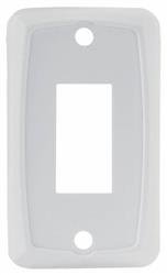 Multi Purpose Switch Faceplate JR Products 12841-5 Single Switch Opening; 1.125" x 0.550" (Switch Cutout); 2.750" x 1.625" (Outside Dimension); White - Young Farts RV Parts