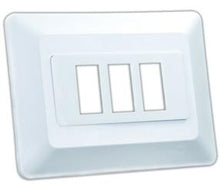 Load image into Gallery viewer, Multi Purpose Switch Faceplate JR Products 13625 Triple Switch Opening; 1.125&quot; x 0.550&quot; (Switch Cutout); 3.750&quot; x 4.875&quot; (Outside Dimension); White - Young Farts RV Parts