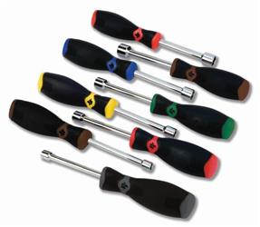 Nut Driver Performance Tool W30900 3/16 To 1/2" Size; Fluted Handle With Grip; Chrome Plated; Chrome Vanadium Steel - Young Farts RV Parts