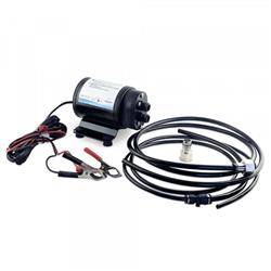 Oil Changing Pump Albin 04-03-009 12 Volt DC Motor With Integral Power Switch, 6 Amp, PTFE Pump Body Material, 6 Foot Battery Lead With Alligator Clips, 5-1/2" Length x 3-1/2" Height x 3.2" Width Overall Dimensions, Self Priming - Young Farts RV Parts