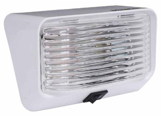 Optronics RVPL3C - RV Rectangular Porch and Utility Light with Switch - Clear - Young Farts RV Parts