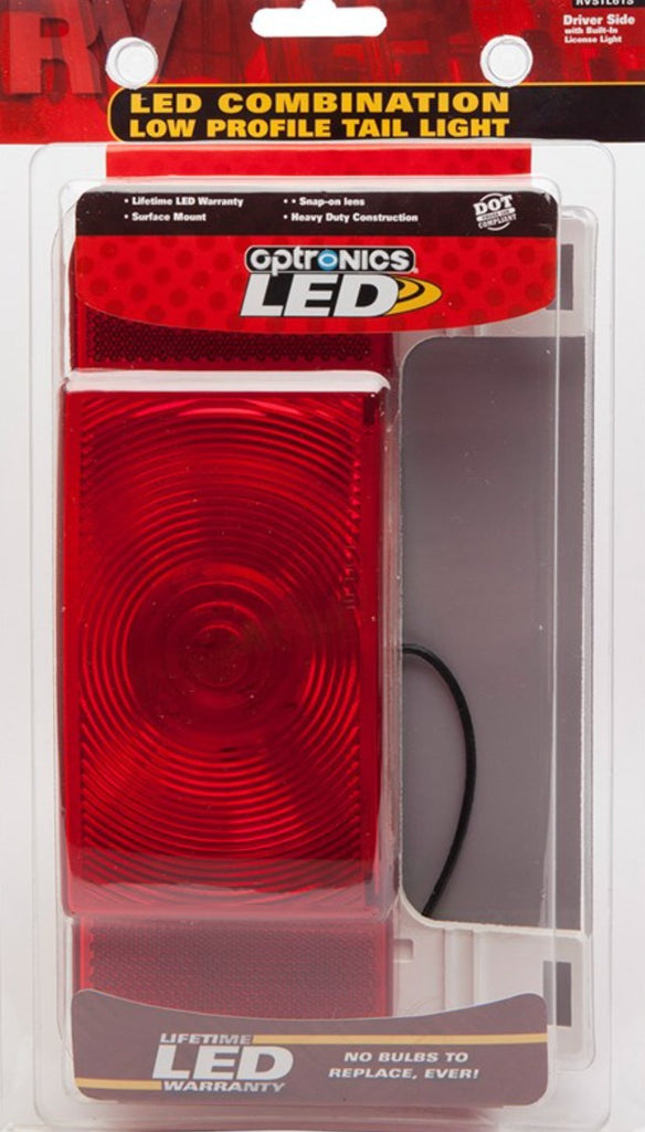 Optronics RVSTL61S LED Stop/Turn/Tail Trailer Light, Red - Young Farts RV Parts