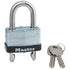 Padlock Master Lock Starter Sentry 510D Key Type, 9/32" Diameter Shackle/ 1 - 3/4" Wide Body, 5/8" To 2" Height Adjustable X 13/16" Width Shackle Clearance, General Purpose, Steel Shackle/ Steel Body, Single Locking Lever - Young Farts RV Parts