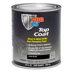 Paint Por 15 45804 For Coating Storage Tanks/ Machinery/ Structural Steel/ Steel Doors/ Fire Escapes/ Conveyors To Prevent Rust And Provide Permanent Protection, Gloss Black, Can, 1 Quart - Young Farts RV Parts