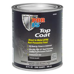 Paint Por 15 45904 For Coating Storage Tanks/ Machinery/ Structural Steel/ Steel Doors/ Fire Escapes/ Conveyors To Prevent Rust And Provide Permanent Protection, Chassis Black, Can, 1 Quart - Young Farts RV Parts