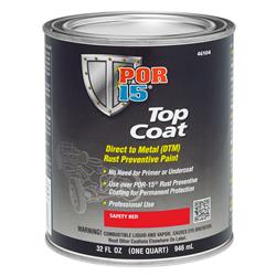 Paint Por 15 46104 For Coating Storage Tanks/ Machinery/ Structural Steel/ Steel Doors/ Fire Escapes/ Conveyors To Prevent Rust And Provide Permanent Protection, Safety Red, Can, 1 Quart - Young Farts RV Parts