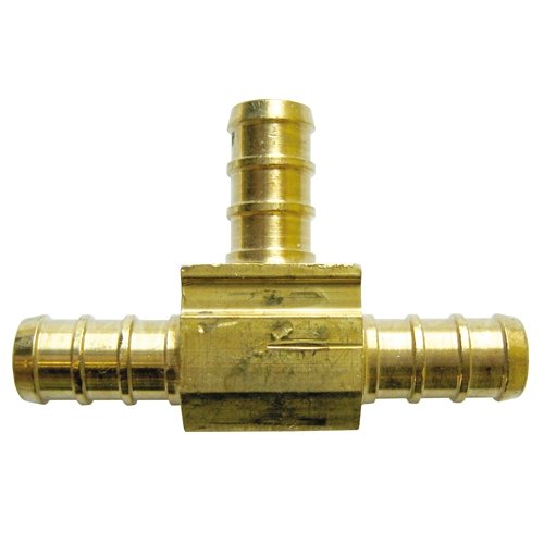 Pex Metal Tee-3/8 Barb #4 - Young Farts RV Parts
