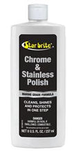 Load image into Gallery viewer, Polishing Compound Star Brite 082708 Used To Clean And Shine Chrome And Stainless Steel Marine Surface And Protect Against Pitting/ Discoloration/ Staining/ Rusting; 8 Ounce Bottle; Single - Young Farts RV Parts