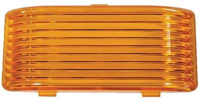 Porch Light Lens Valterra DG71261VP Diamond Group; Replacement Lens For Diamond Group DG71253VP/ DG71254VP/ DG71255VP/ DG71256VP Standard Porch Light; Rectangle; Amber; Acrylic; Snap-On - Young Farts RV Parts