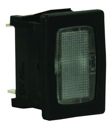 Power Indicator Light JR Products 13115 Use With JR Products Snap In Cover Part Number 13125; LED; 0.687" x 0.500" (Cutout Size); 0.812" x 0.625" (Switch); 16 Amp At 125 Volt AC/ 3/4 HP/ 10 Amp At 250 Volt AC 1/2 HP/ 10 Amp At 12 Volt DC; Red Snap In Cove - Young Farts RV Parts