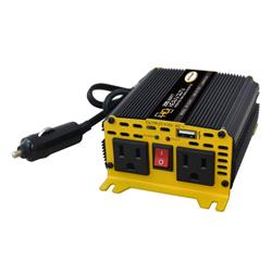Power Inverter Go Power 80173 Modified Sine Wave Inverter; 175 Watts Output/ 210 Watts Surge; 80 To 90 Percent Efficiency; Single Outlet To Plug Into Lighter Socket; Over Load/ Over Thermal Protection; 2.1" x 1.8" x 5.3" - Young Farts RV Parts