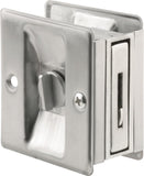 Prime-Line Products N 7161 Pocket Door Privacy Lock with Pull, Satin Chrome