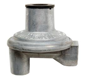 Propane Regulator Marshall Excelsior MEGR-151 Excela-Flo; 1/4" FNPT Inlet x 3/8" FNPT Outlet; Single Stage; 90 Degree; 140000 BTU; Without Hose; Not Approved For RV Use; Wet Coated; Green; Die Cast Aluminum - Young Farts RV Parts